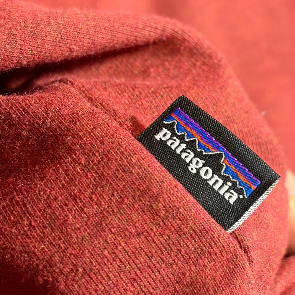 Patagonia Mountain Graphic Uprisal Hoodie Small Red Sunset Stripe Gorpcore V - Picture 4 of 12